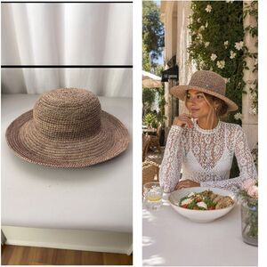 Helen Kaminski 100% Raffia Woven Handmade Hat Size Small Made in Madagascar